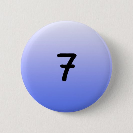 knöpfen Sie ringsum blaue Nr. sieben Button (Vorderseite)