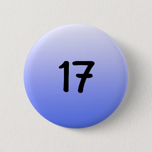 knöpfen Sie ringsum blaue Nr. siebzehn Button (Vorderseite)