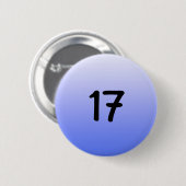 knöpfen Sie ringsum blaue Nr. siebzehn Button (Vorne & Hinten)