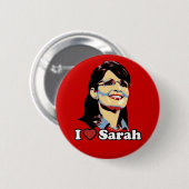 Knopffarbe Herz I Sarahs Palin Button (Vorne & Hinten)