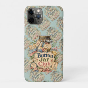 Knopfglas Club Cottagecore Nähen Collage Case-Mate iPhone Hülle