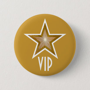 Knopfgold "des Gold" Sternes "VIP" Button