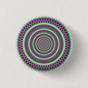 Knopfgrün und rosa Zahnstangen Button