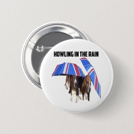 Knopfheulen im Regen Button (Vorne & Hinten)