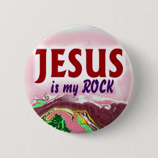 KnopfJesus ist mein Felsen Button (Vorderseite)