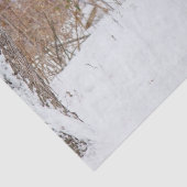 Knopfknochen Hirsch im Winter Weißen Schneefeld Seidenpapier (Ausschnitt)