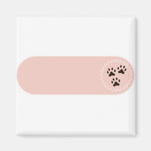 Knopfpfäge Runded Blank Rectangle Transparent Magnet