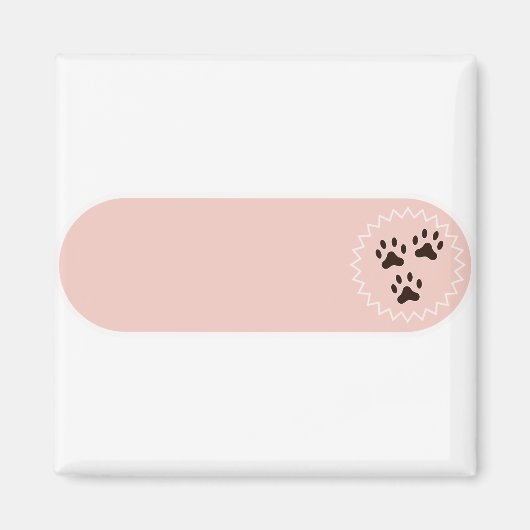 Knopfpfäge Runded Blank Rectangle Transparent Magnet (Vorne)