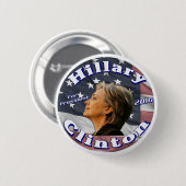 Knopfpräsident 2016 Hillary Clinton Button (Vorne & Hinten)