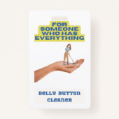 Knopfreiniger, Witz Geschenk, Geschenk für ihn, Ausweis (Rückseite)