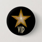 Knopfschwarzes "des Gold" Sternes "VIP" Button (Vorderseite)