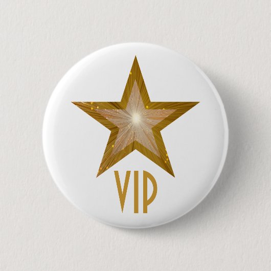 Knopfweiß "des Gold" Sternes "VIP" Button (Vorderseite)