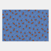Knorpelschmetterlinge in Monarchie doodlen Blume Geschenkpapier Set (Vorderseite)