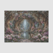 Knorrige Uralte Eiche Eigenwillige Rose Waldland Seidenpapier (Vorderseite)