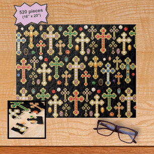Knospentreuze mit unechten Edelsteinen Puzzle