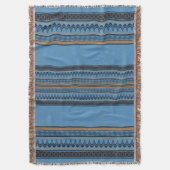 Knossos Comfort: Minoan Sky Blue Woven Decke (Vorderseite Vertikal)