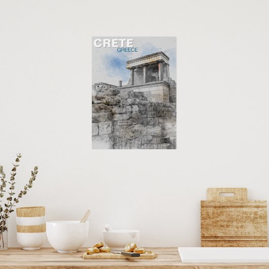 Knossos Palace – Ancient Minoan Ruins Wall Art Poster (Küche)