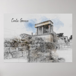 Knossos Palace, Heraklion, Kreta, Griechenland Poster