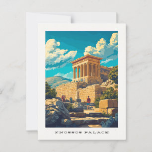 Knossos-Palast Kreta Griechenland Reise-Postkarte Postkarte