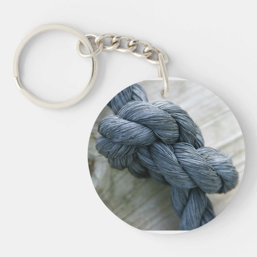Knot Acrylic Single Silicer Schlüsselanhänger (Vorderseite)
