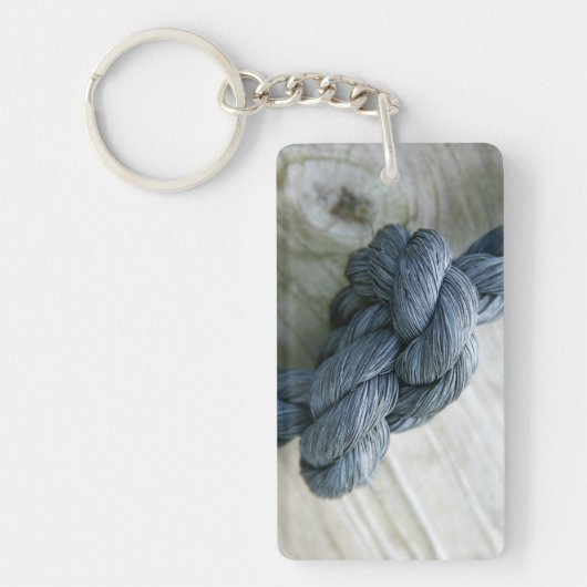 Knot Acrylic Single Silicer Schlüsselanhänger (Vorderseite)