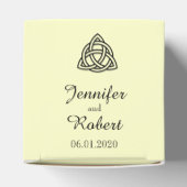 Knot in Black and Ivory Gastgeschenk Hochzeit Box Geschenkschachtel (Oben)