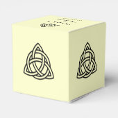 Knot in Black and Ivory Gastgeschenk Hochzeit Box Geschenkschachtel (Rückseite)