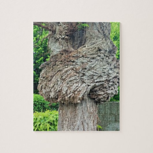 Knot on Tree Trunk, Knar, Nature Green Puzzle (Vertikal)