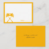 Knot Palm Trees Beach Tropical Wedding Moderner Ch Platzkarte (Vorne/Hinten)