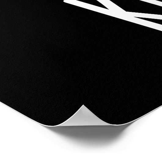 Knot-tea Funny Tee Pun Dark BG Poster (Ecke)