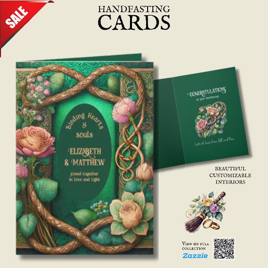 KNOTEN DER personalisierten HANDFASTING-LIEBE Karte