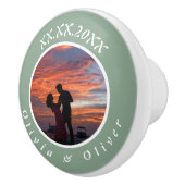 Knoten "Gerahmtes Foto-Keramik für Monogramm" Keramikknauf (Rechts)