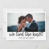 KNOTEN | Nur für Eloption 4 Foto Empfang Einladung (Vorderseite)