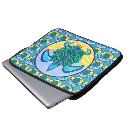 Knoten-Schildkröte-Laptop-Hülse Laptopschutzhülle (Vorne Knopf)