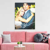 Knotted Ampersand Monogram Simple Wedding Foto Leinwanddruck (Insitu (Wohnzimmer))