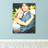 Knotted Ampersand Monogram Simple Wedding Foto Leinwanddruck (Insitu (Holzboden))