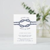 Knotted | Hochzeit nach Party Einladung (Stehend Vorderseite)