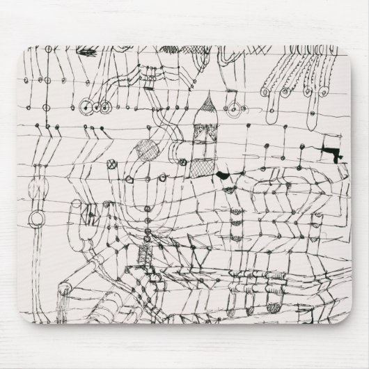 Knotted in the Manner of a Net by paul klee Mousepad (Vorne)