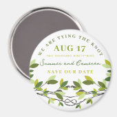 Knotted Liebe Trees Summer Wedding Save the Date Magnet (Vorderseite/Rückseite)