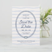 Knotted | Nautische Save the Date-Karte Date (Stehend Vorderseite)