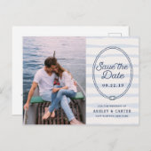 Knotted | Nautisches Foto Save the Date Ankündigungspostkarte (Vorne/Hinten)