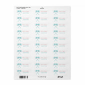 Knotted Palm Trees Hearts Tropical Wedding Address (Vorne)