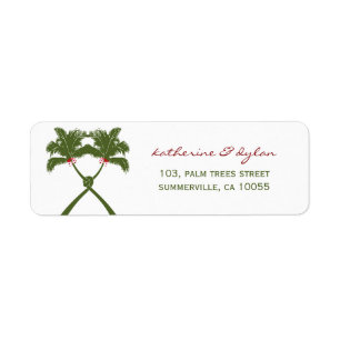 Knotted Palm Trees Red Liebe Beach Hochzeitadresse