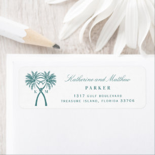 Knotted Palm Trees Tropical Beach Hochzeit