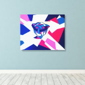 Knotted World Blue Modern Celtic Canvas Print Leinwanddruck (Insitu (Holzboden))