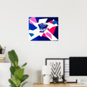"Knotted World" Fine Art Print Blue Poster (Heimbüro)