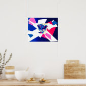 "Knotted World" Fine Art Print Blue Poster (Küche)