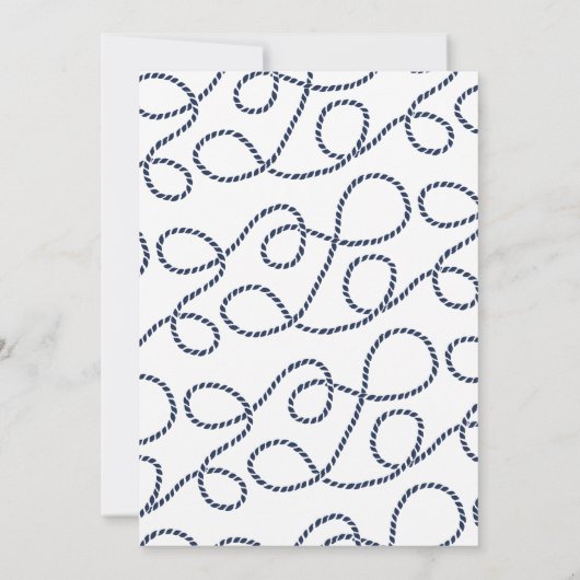 Knottierte Liebe | Probe am Meer Einladung (Rückseite)