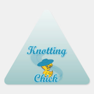 Knotting Chick #3 Dreieckiger Aufkleber