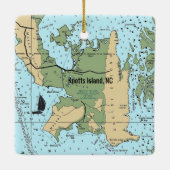 Knotts Island North Carolina Keramikornament (Rückseite)